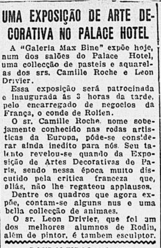 Foto da Nota extraída de O Jornal – RJ, 7 out. 1927 