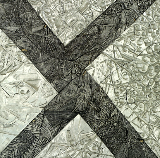 obra Imigração e Substituição, 1998. Latão e alumínio.