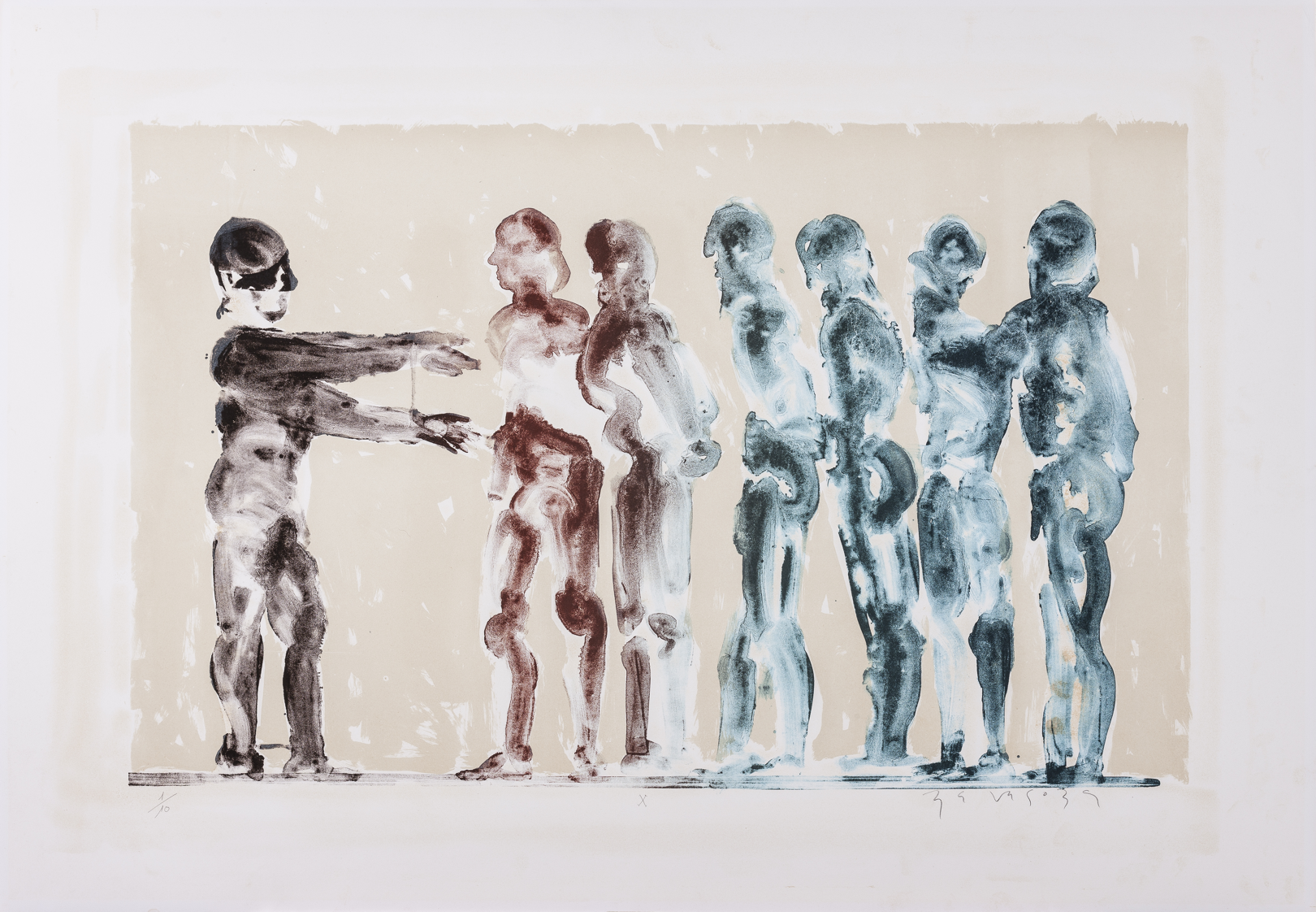 José Zaragoza. Artigo X, 1991. Série Direitos Humanos. Litografia sobre papel. Acervo dos Palácios. 