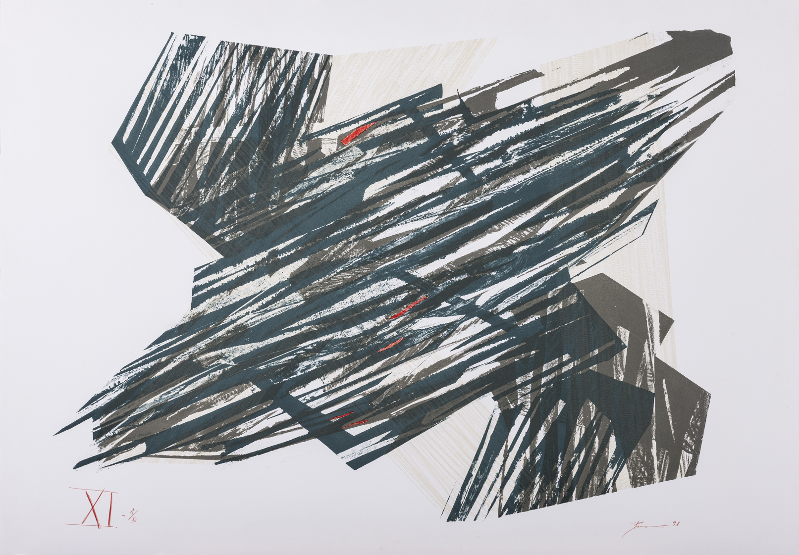 Maria Bonomi. Artigo XI, 1991. Litografia sobre papel. Acervo dos Palácios. 