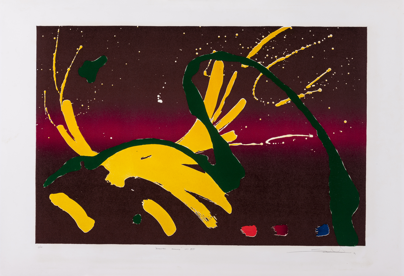 Gilberto Salvador. Artigo XIII, 1991. Litografia sobre papel. Acervo dos Palácios. 