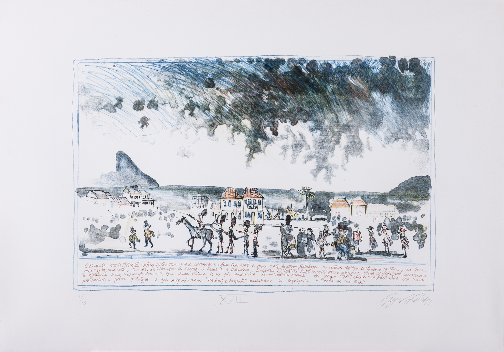 José Guyer Salles. Artigo XVII, 1991. Litografia. Acervo dos Palácios. 