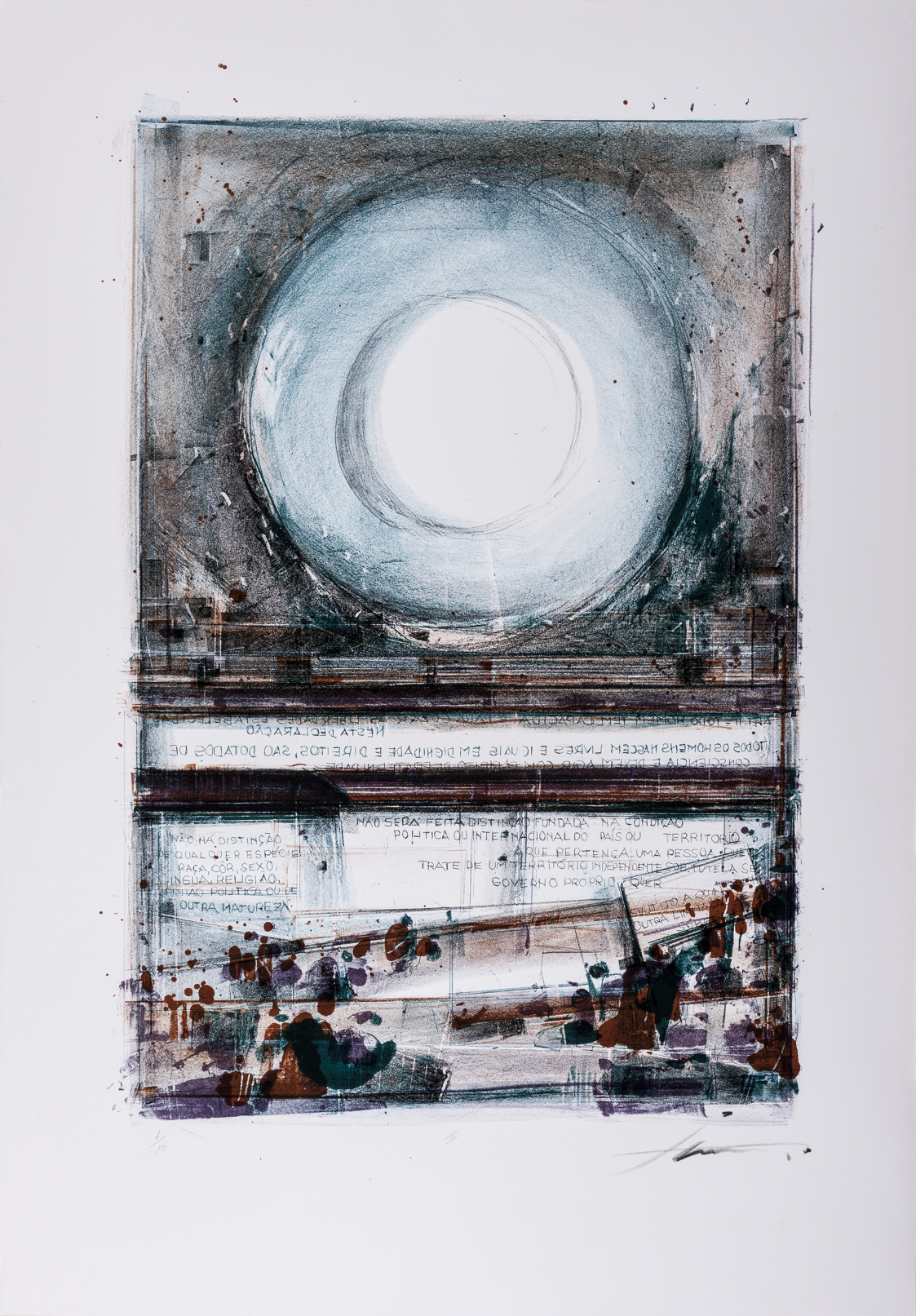 João Rossi. Artigo II, 1991. Litografia. Acervo dos Palácios. 