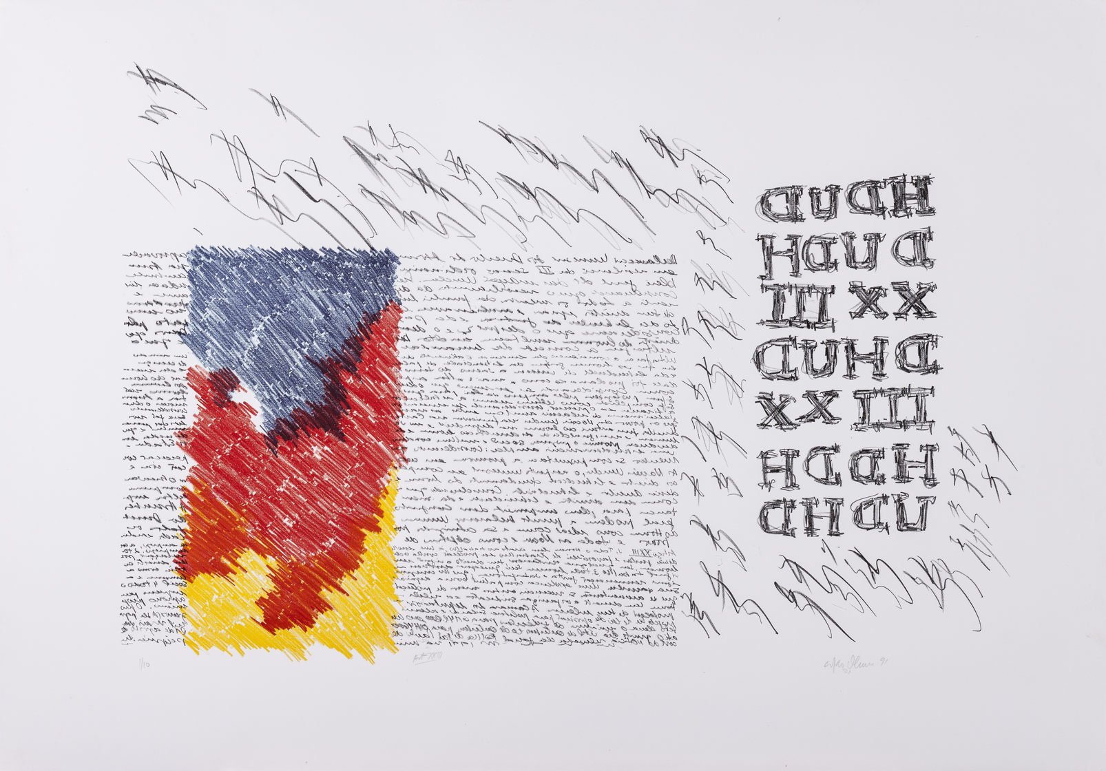 Cildo Oliveira. Artigo XXIII, 1991. Litografia sobre papel. Acervo dos Palácios. 