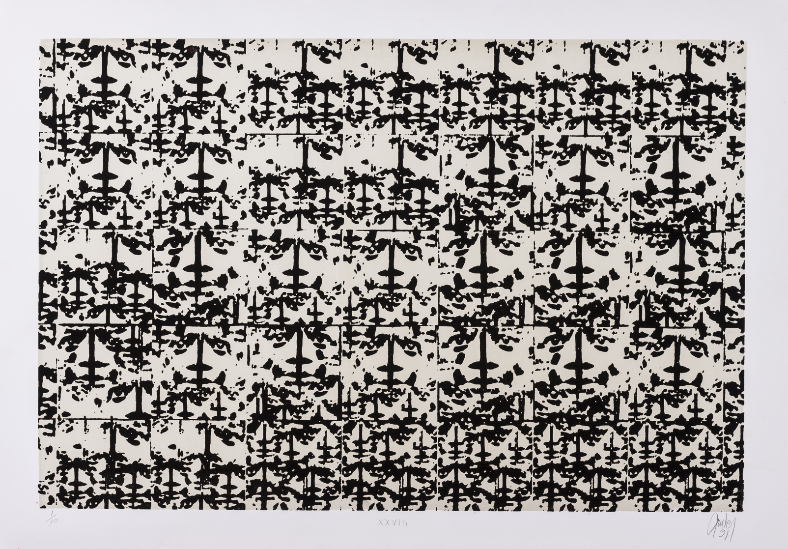 Mário Gruber. Artigo XXVIII, 1991. Litografia. Acervo dos Palácios. 