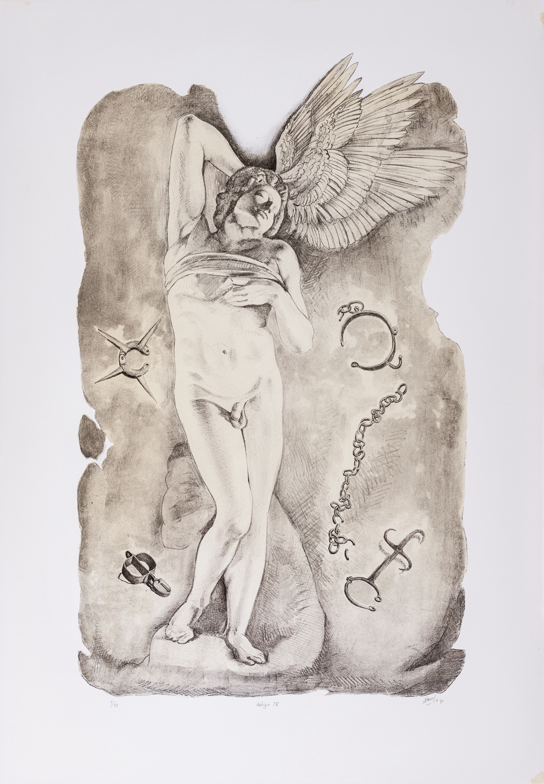 Octávio Araújo. Artigo IV, 1991. Litografia sobre papel. Acervo dos Palácios.