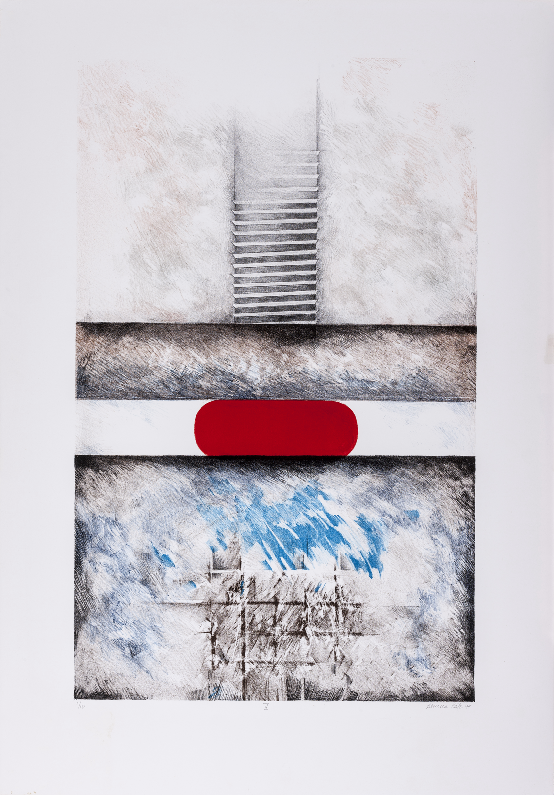 Renina Katz. Artigo V, 1991. Litografia sobre papel. Acervo dos Palácios. 