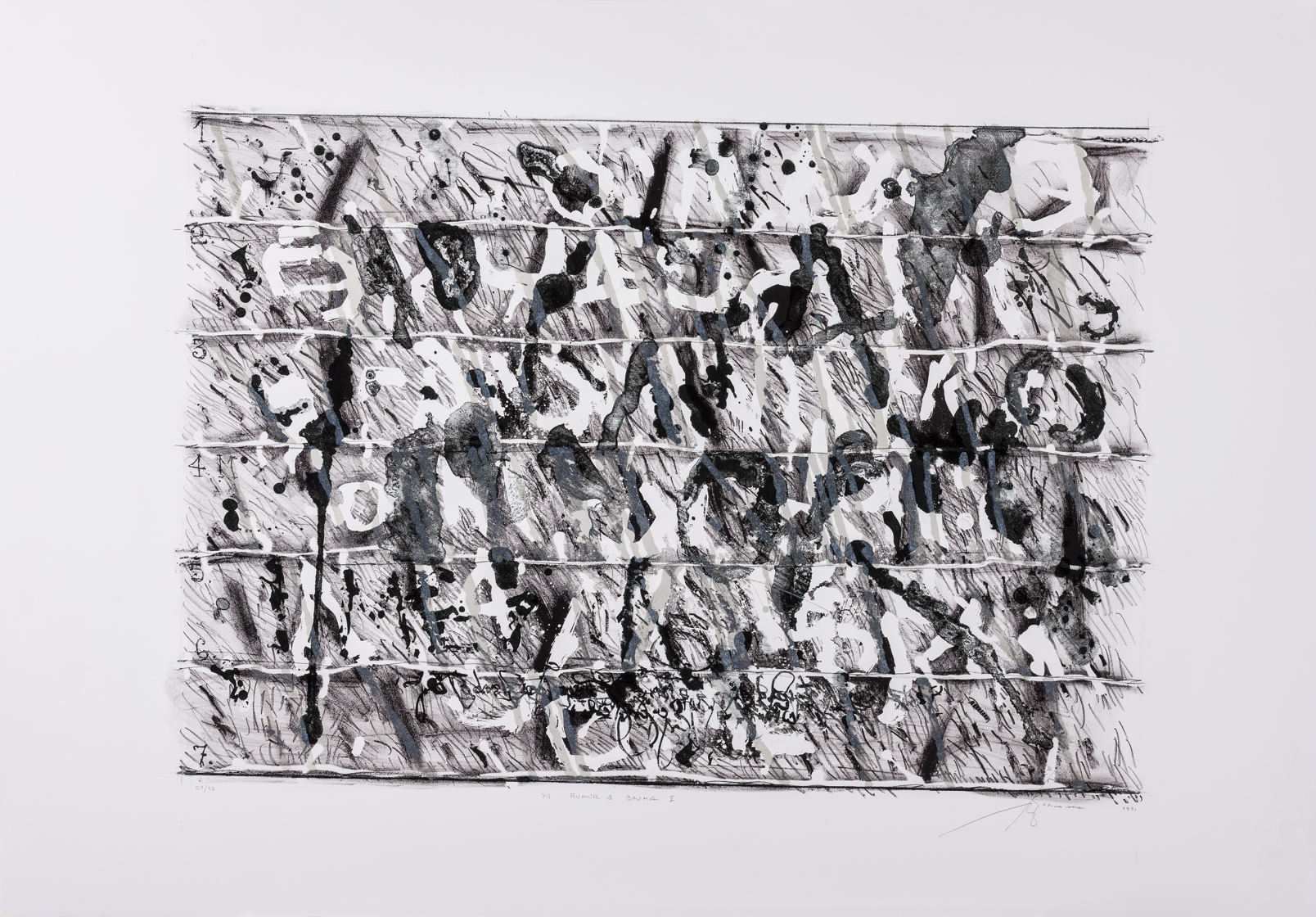 Ubirajara Ribeiro. Artigo VII, 1991. Litografia colorida sobre papel. Acervo dos Palácios. 