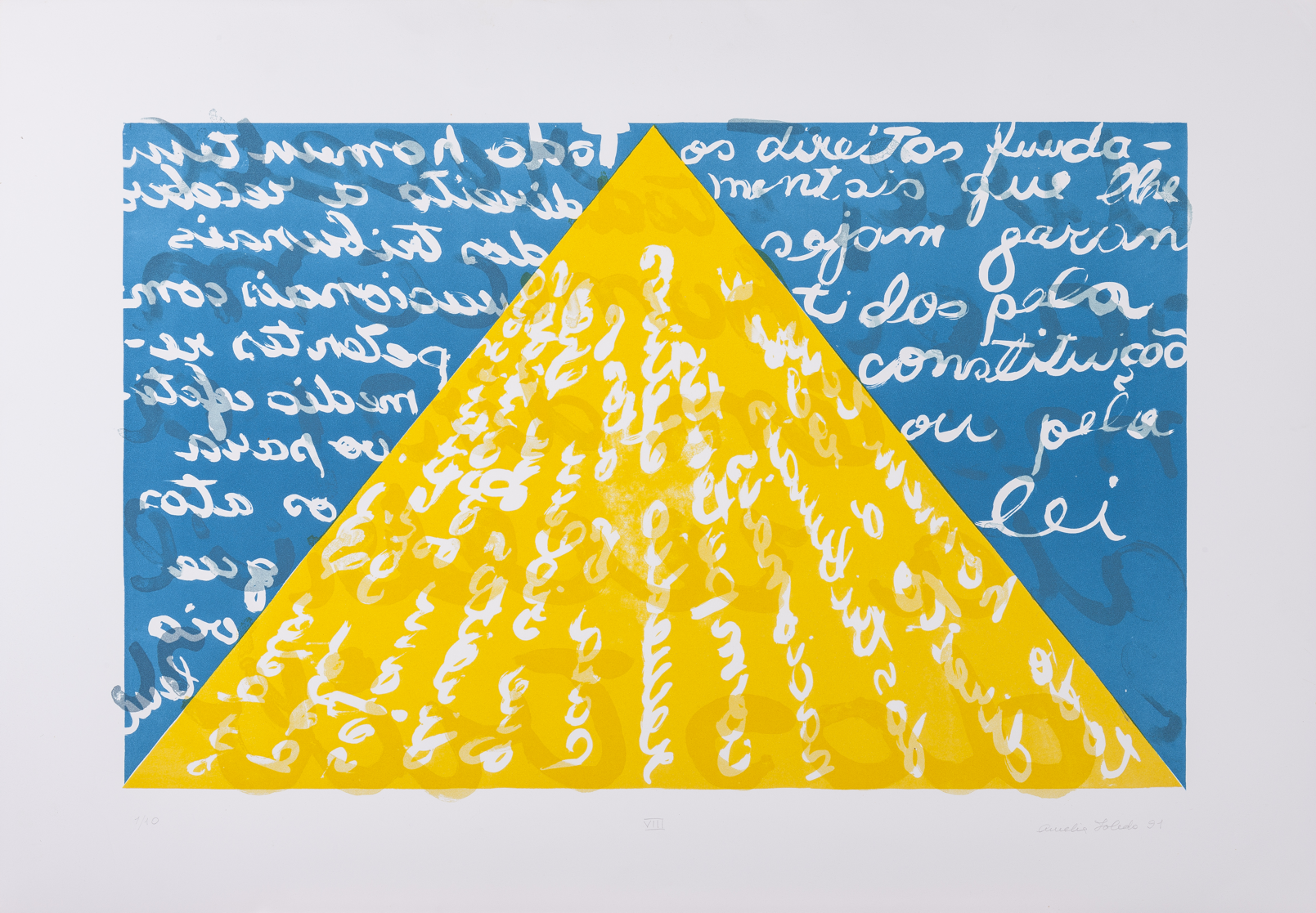 Amélia Toledo. Artigo VIII, 1991. Litografia sobre papel. Acervo dos Palácios.