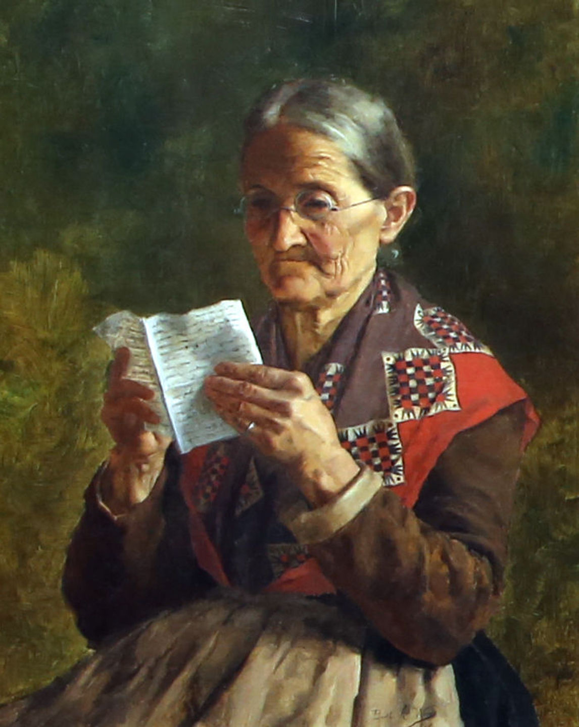 Bertha Worms. Carta do netinho, 1895. Oil on canvas.