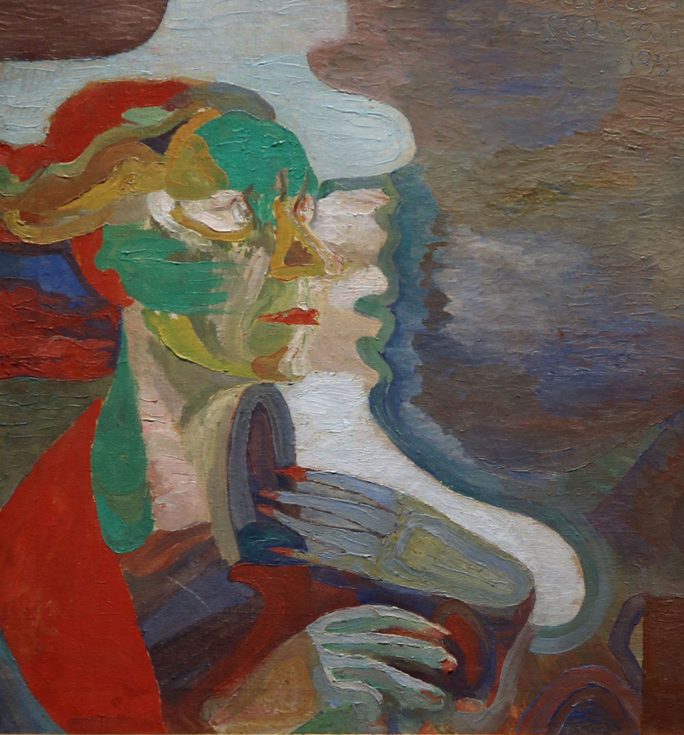 Flávio de Carvalho. Retrato de Ana Maria Fiocca, 1951. Oil on canvas.