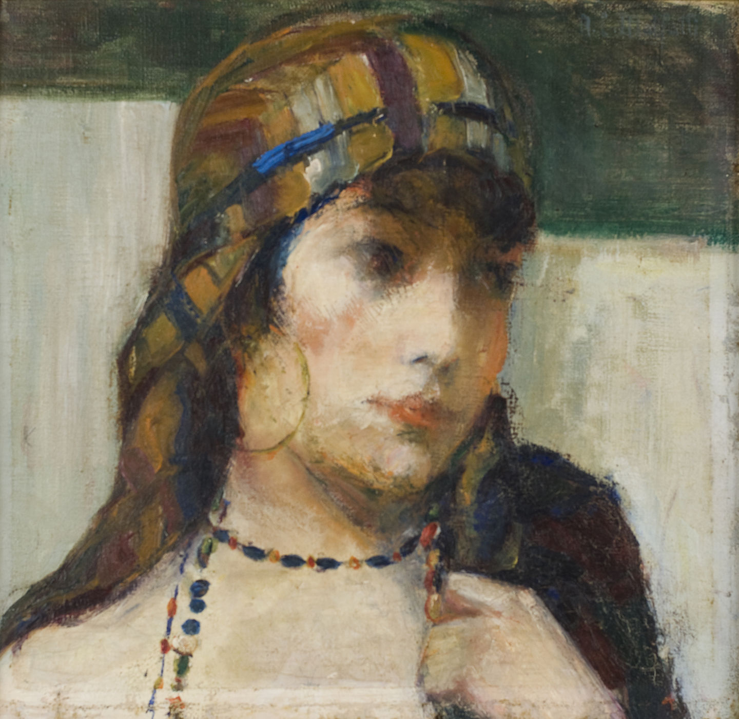 Anita Malfatti. Busto de Mulher, 1910. Oil on canvas.