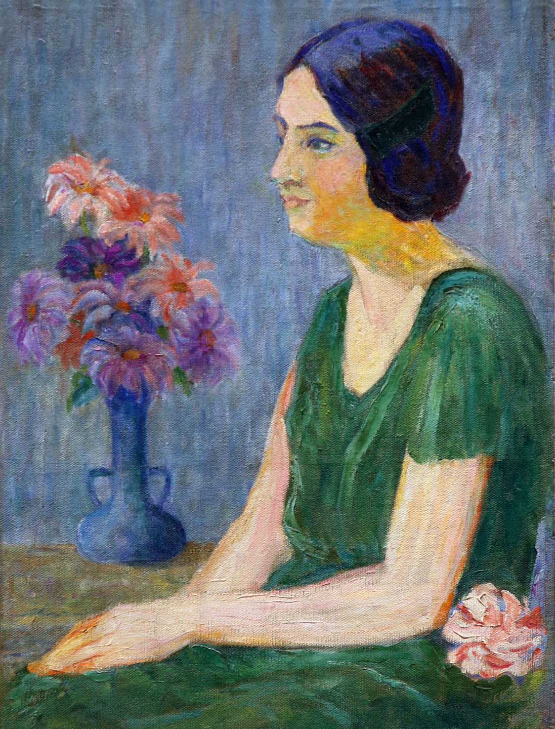 Tarsila do Amaral. Retrato de Fernanda de Castro, 1922. Óleo sobre tela.