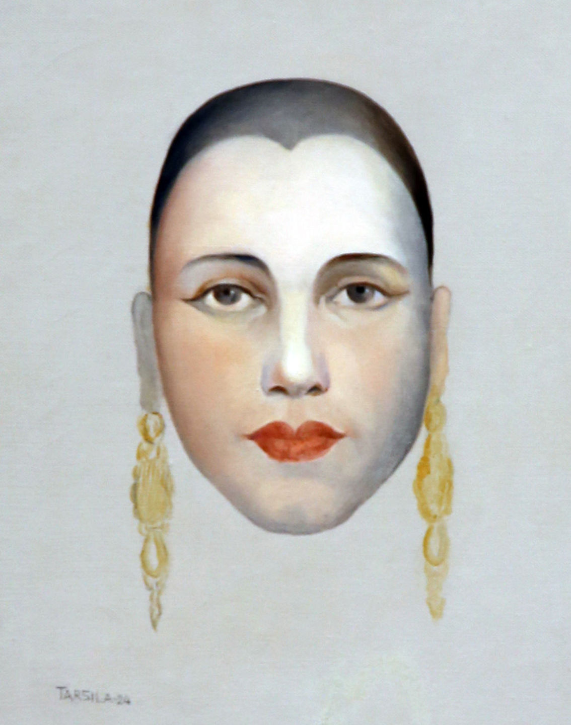 Tarsila do Amaral. Autorretrato I, 1924. Óleo sobre cartão.