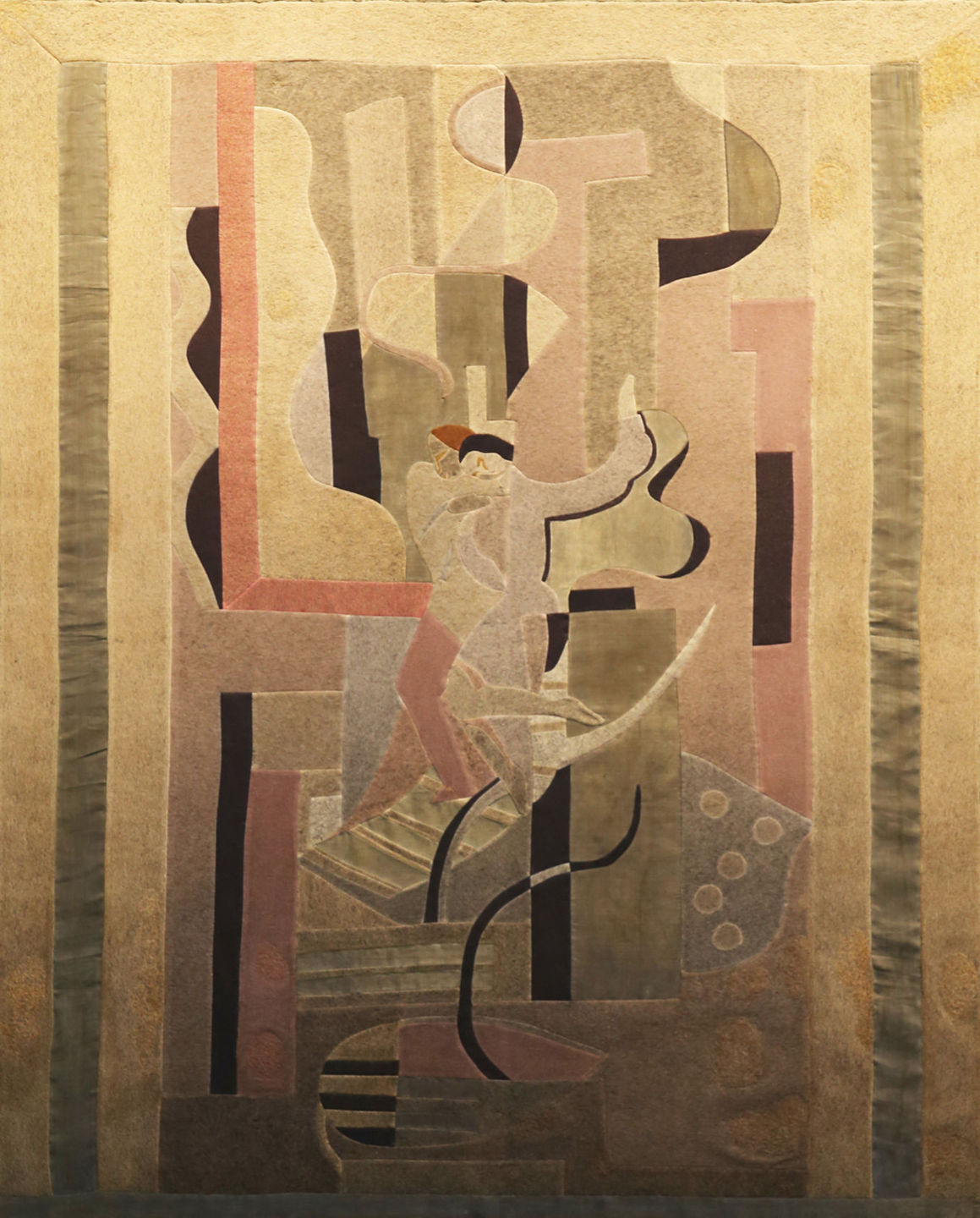 Regina Gomide Graz. Composição com figuras, 1925. Panneau em feltro, seda e lã.