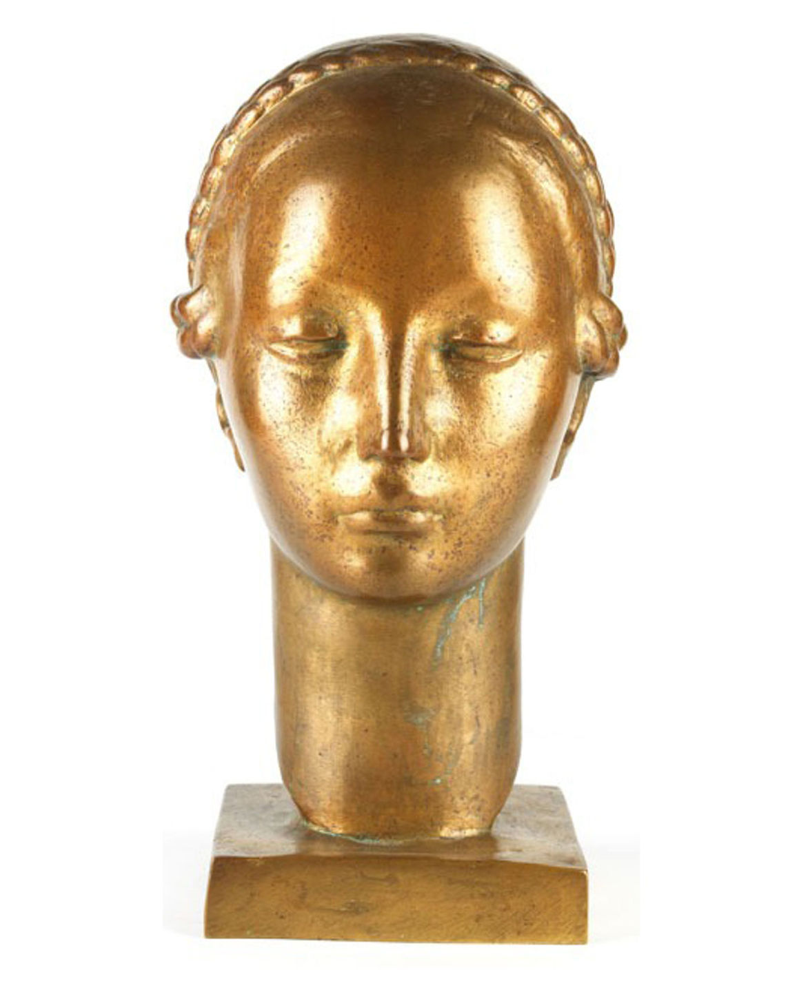 Galileo Emendabili. Cabeça de donzela, [déc. 1920-1960]. Bronze.