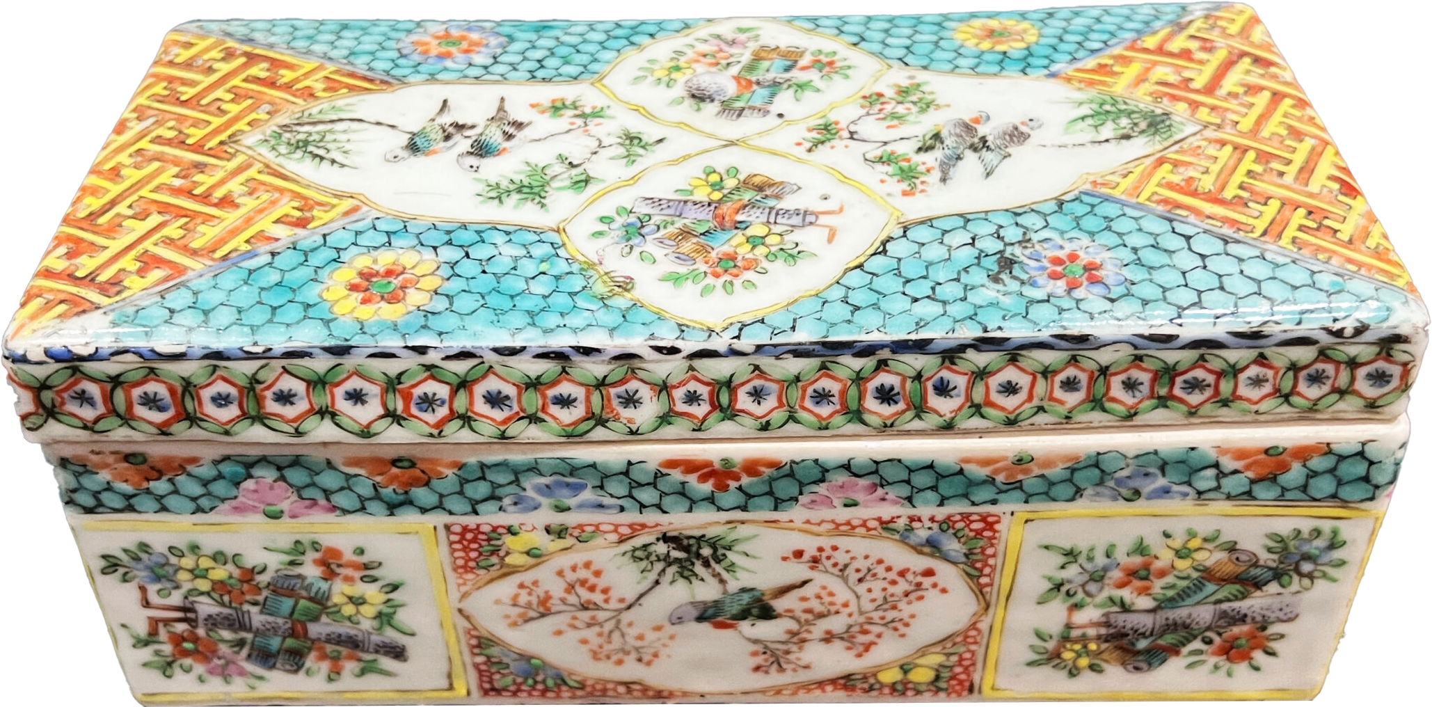 Foto de Caixa, séc. XVIII. Porcelana.<br>
              Acervo dos Palácios.