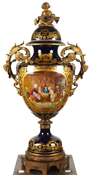 Foto de porcelana chinesa produzida nos séculos XVIII e XIX
