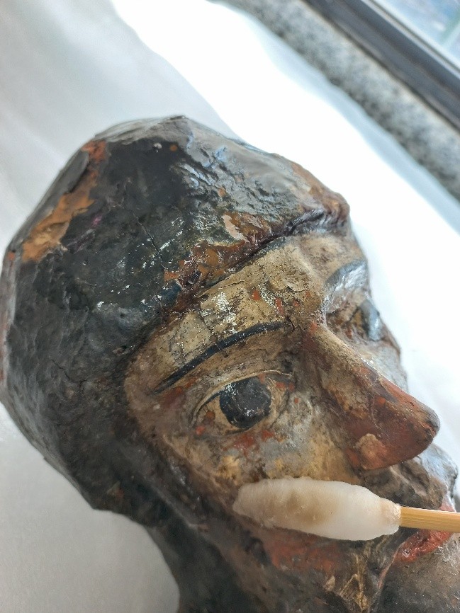 Escultura São Jerônimo antes da restauração – vista frontal