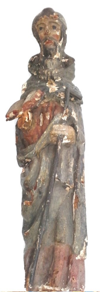 Escultura São Jerônimo antes da restauração – vista frontal