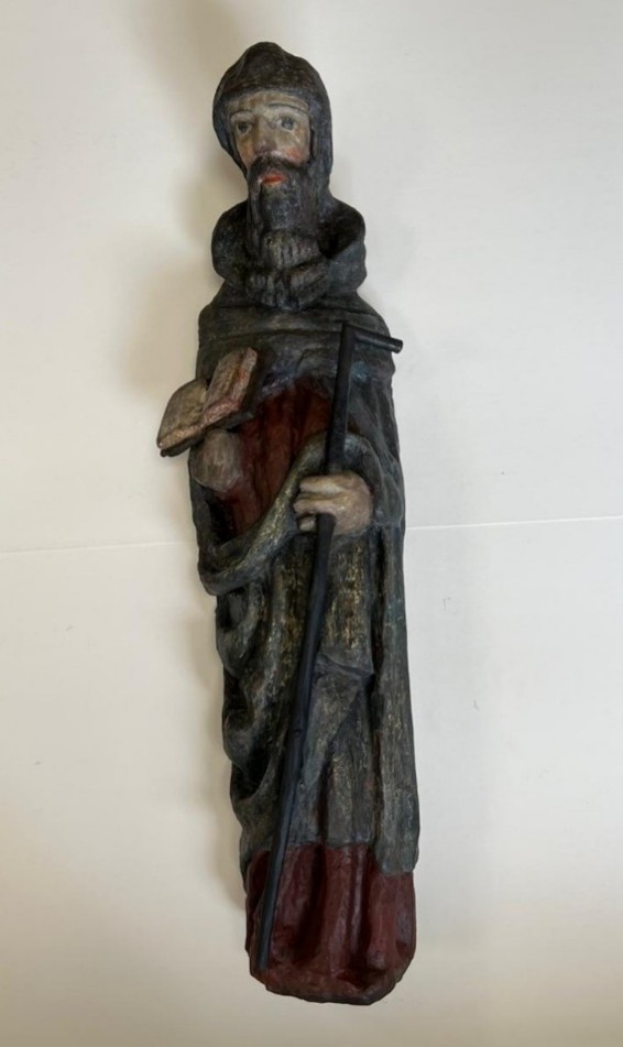 Escultura São Jerônimo antes da restauração – vista frontal