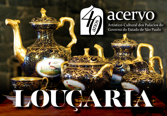 Foto de porcelanas para destaque da exposição de Louçarias dos Palácios