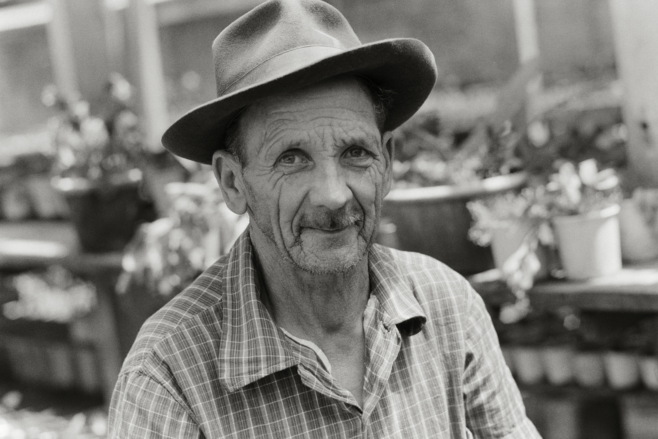 Foto - Sebastião Pereira de Macedo, jardineiro, Campos do Jordão, janeiro de 1974