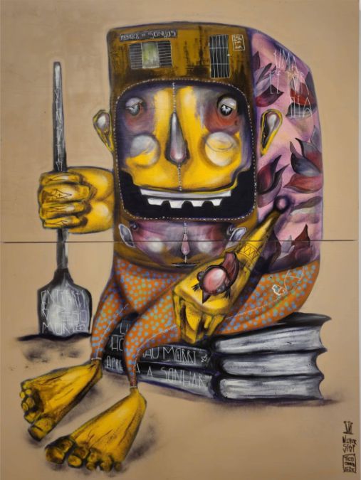 Tico Canato (Rafael Canato) (Santo André/SP, 1983). Cotidiano, 2024. Técnica mista. Coleção do artista.