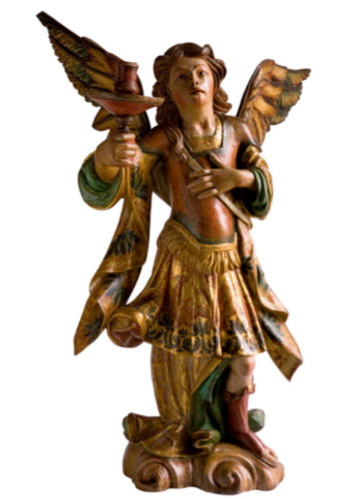 Anjo tocheiro da Matriz de Santa Bárbara, Século XVIII.