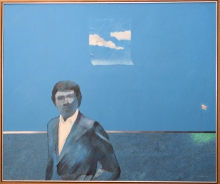 Yukio Suzuki (Honshu, Sendai/Japão, 1926 – Cotia/SP, 2004). Homem n. 1, 1981. Óleo sobre tela.
104 x 124,5 x 3 cm