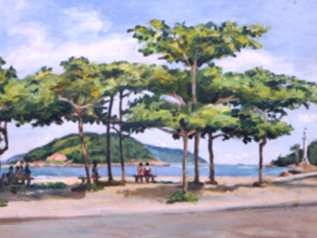 Vista da entrada de São Vicente, 1948.