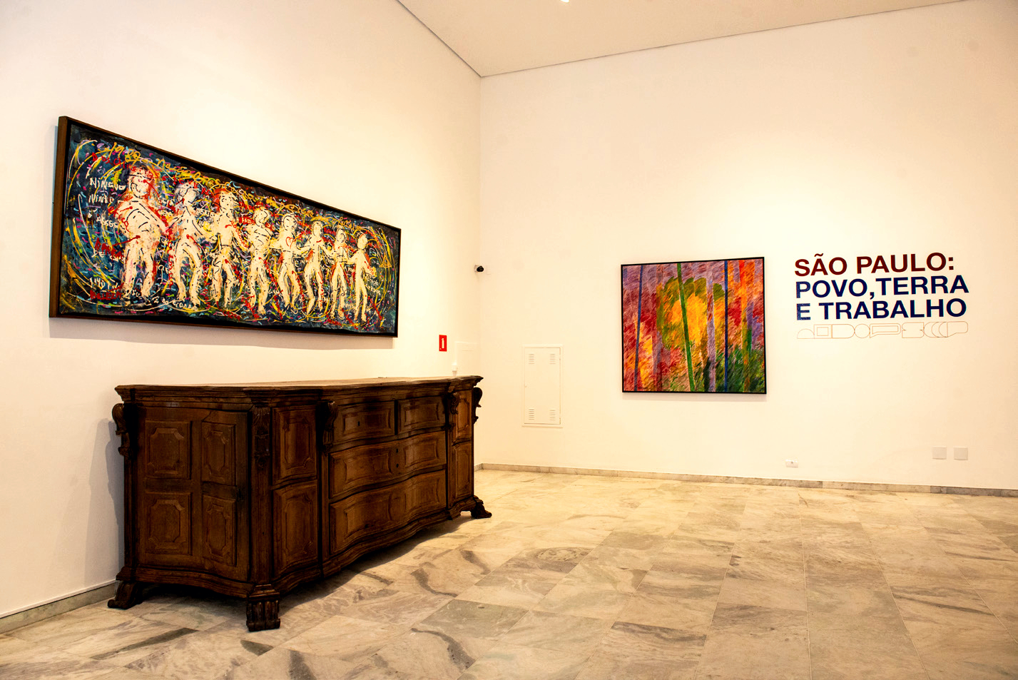 Foto da exposição no Palácio dos Bandeirantes